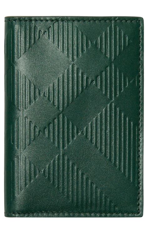 Burberry Bateman Check Embossed Leather Bifold Wallet Vine Editorialist