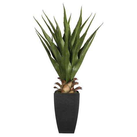 Agave En Pot Rectangulaire H73cm Fleurs Plantes Artificielles