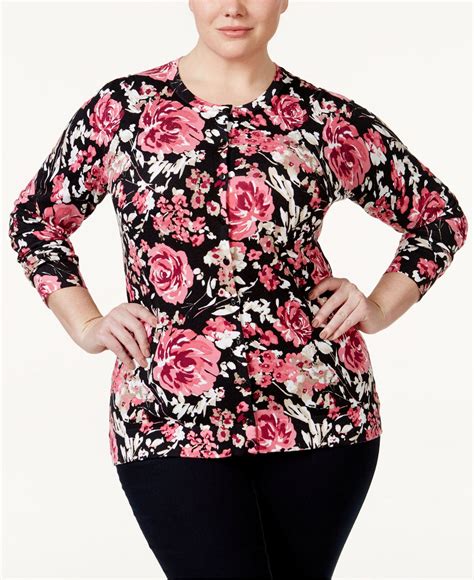 Charter Club Plus Size Floral Print Cardigan Only At Macys Whats