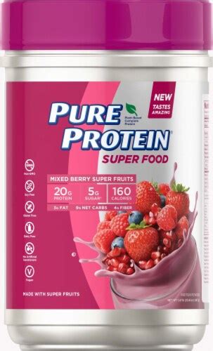 Pure Protein Super Food Mixed Berry Super Fruits Protein Powder 2352