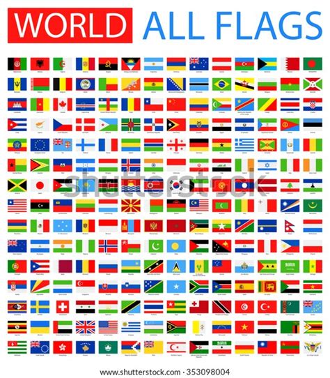 All World Vector Flags Vector Collection Stock Vector (Royalty Free ...