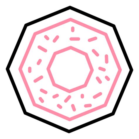 Polygon Octagon Donut Stroke PNG & SVG Design For T-Shirts