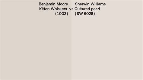 Benjamin Moore Kitten Whiskers 1003 Vs Sherwin Williams Cultured