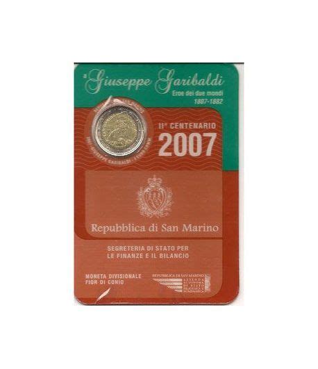 Moneda 2 Euros San Marino 2007 Giuseppe Garibaldi