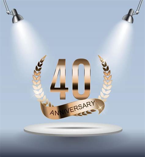 Template Logo 40 Years Anniversary Vector Illustration 4557036 Vector Art At Vecteezy