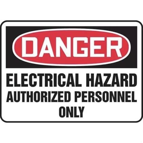 Accuform OSHA DANGER SAFETY SIGN ELECTRICAL MELC080VA MELC080VA Zoro