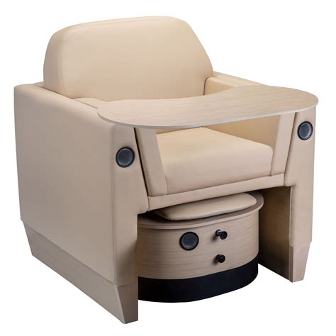 LEC Wilshire M Pedicure Chair With Manual Pedi Tub Urban Velvet UV