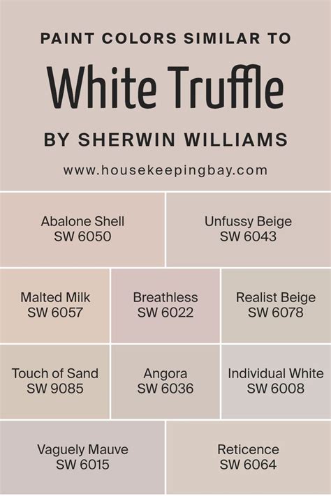 Colors Similar To White Truffle SW 6029 By Sherwin Williams In 2024