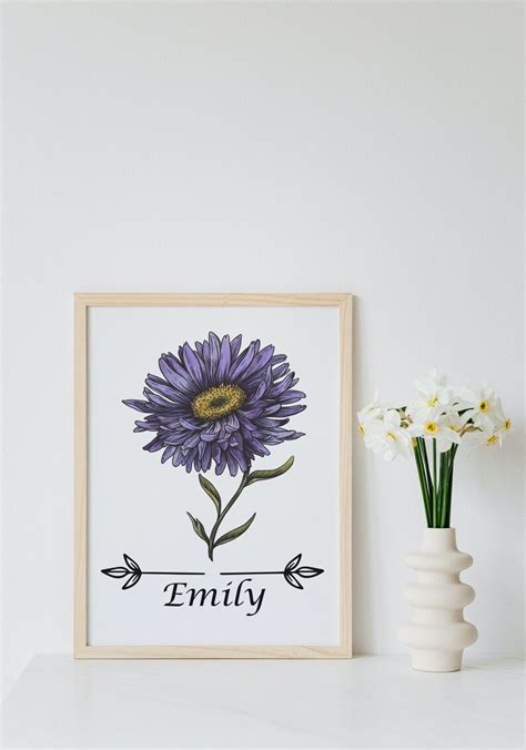 Custom Personalized Birth Month Flowers T Birth Month Flower With