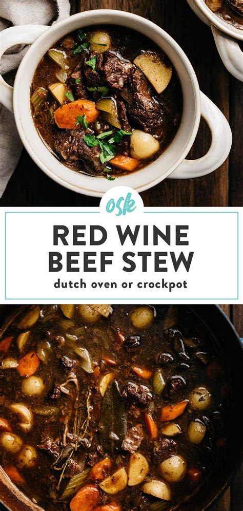 Dutch Oven Braised Red Wine Beef Stew Recipe Paleo Recipes Dinner Red Wine Beef Stew Beef