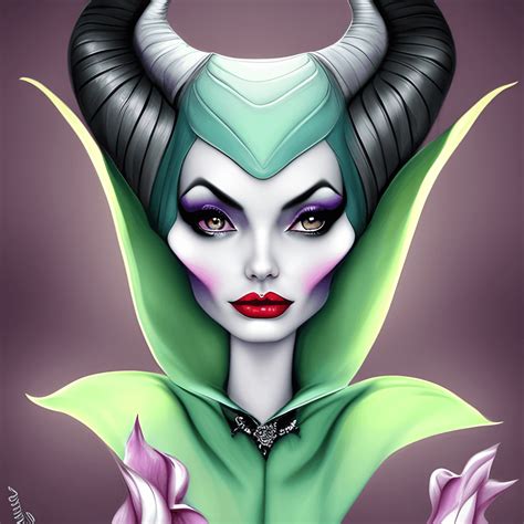 Beautiful Maleficent With Raven · Creative Fabrica