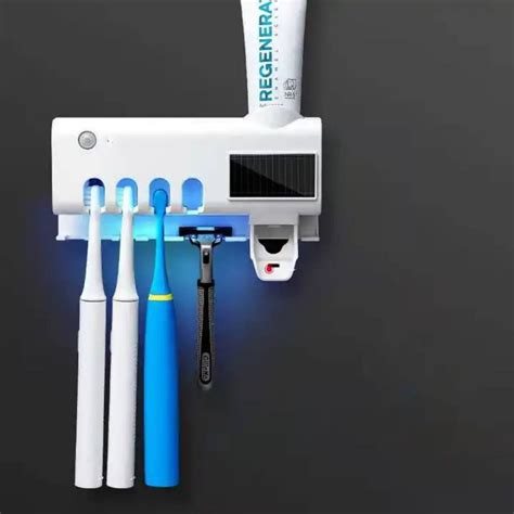 Dispensador De Pasta Dental Con Portacepillos Y Esterelizador Uv