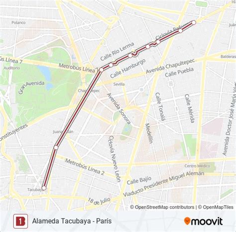 Ruta Horarios Paradas Y Mapas Alameda Tacubaya Par S Actualizado