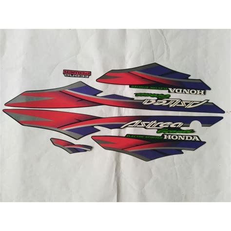 Jual Stiker Striping Lis Body Honda Astrea Grand 96 Hitam Merah