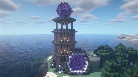 How To Decorate Your Amethyst Castle Minecraft Tutorial Youtube