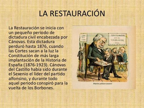 La Restauración 1875 1931