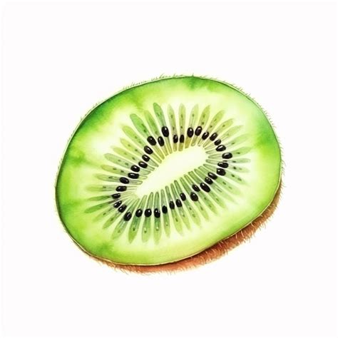 Premium Photo There Is A Kiwi Fruit Cut In Half On A White Surface