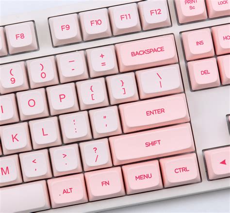 Pink Key Xda Profile Dye Sub Pbt Keycaps Full Layout Keycap Set