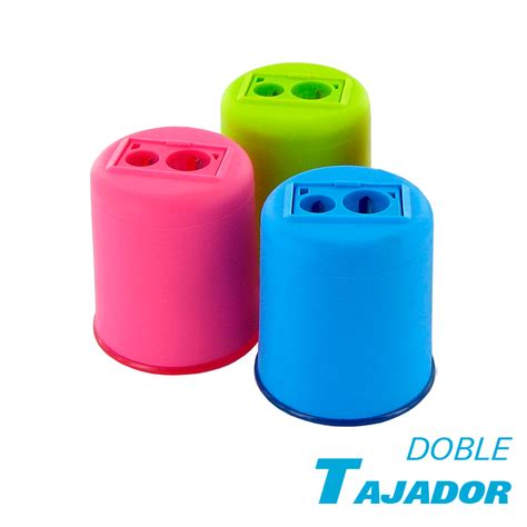 Tajador doble con depósito Plástico PODK2 KUM