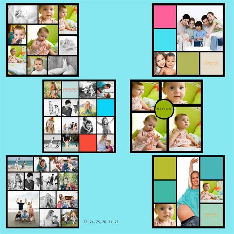 15 Simple Collage Template PSD Images - Collage Templates, Free ...