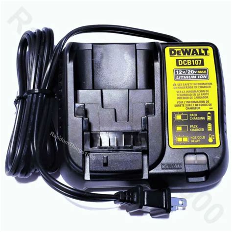 DEWALT DCB107 12V 20V MAX Genuine Lithium Ion Battery Charger For