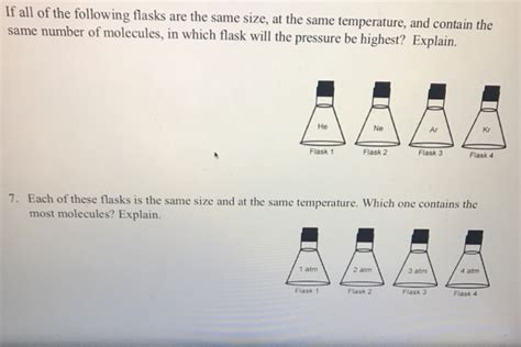 Solved If All Of The Following Flasks Are The Same Size At Chegg