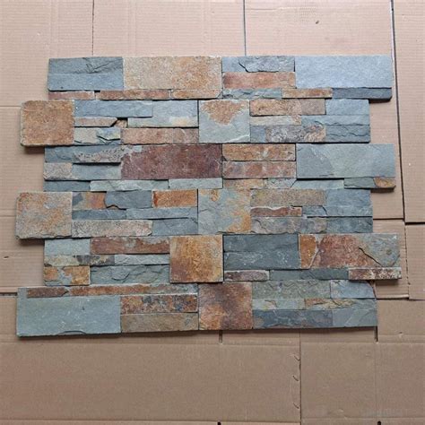 Rustic Stone Wall Cladding Wall Stone Panel And Multi Color Slate Stone