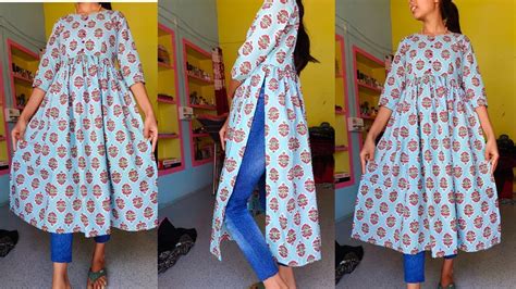 Cotton Fabric Naira Style Kurti Cutting And Stitching How To Make A