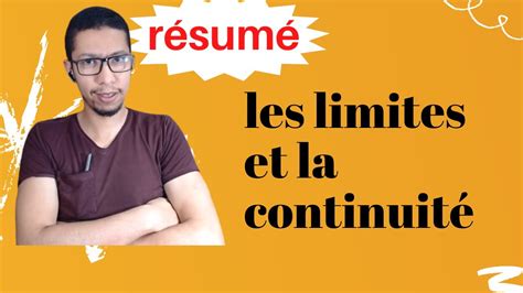 résumé les limites et la continuité 2 bac sm partie 1 YouTube