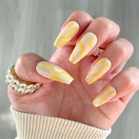 29 Amazing Yellow Coffin Nail Designs You Need To Try In 2024