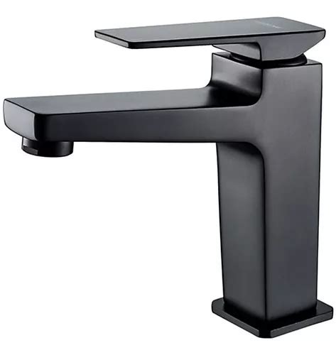 Torneira Banheiro Lavabo Luxo De Metal Preta Bica Baixa Cor Preto