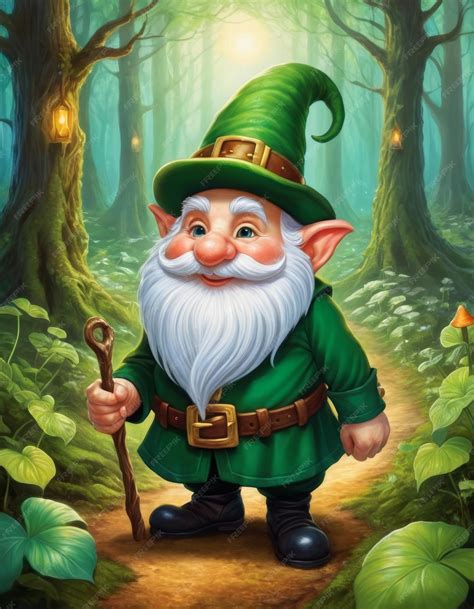 Premium Photo Enchanted Forest Gnome In The Forest