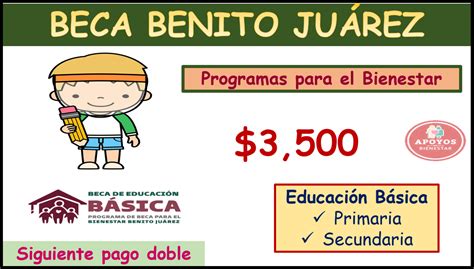 Beca Benito Ju Rez Fecha De Pago Doble Para Alumnos