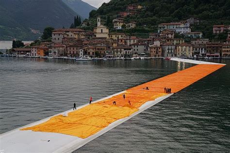 Christo S Floating Piers Open To The Public In Lake Iseo Italy