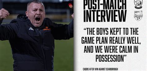 INTERVIEW Caddis Reacts To Win Against Scarborough Hereford FC