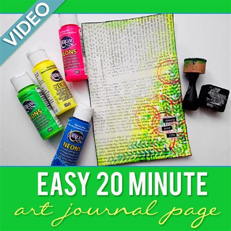 Easy 20 Minute Mixed Media Art Journal Page Mixed Media Art Journal