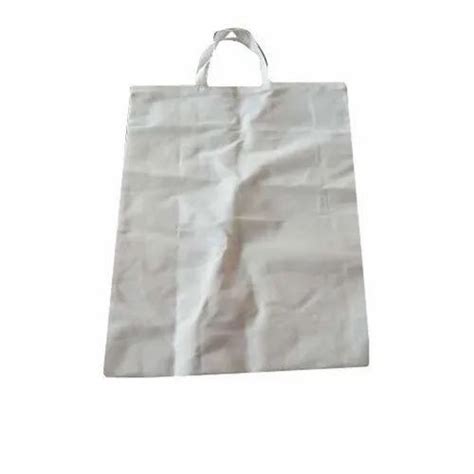 Loop Handle Color White Polyester Carry Bag Bag Size 11 X 14 Inch