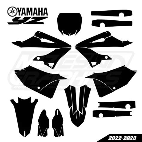 Graphics Template Yamaha Yz 125 250 2022 2023 Vector Ai Pdf Escala