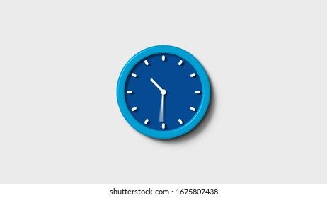 Blue Wall Clock Iconwall Clock Counting Stock Illustration