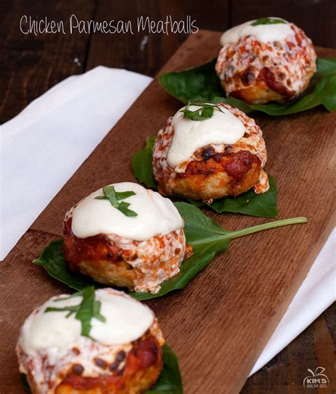 Chicken Parmesan Meatballs Kim S Healthy Eats