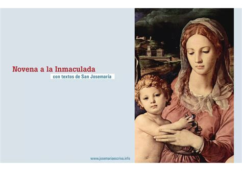 Novena Inmaculada Concepcion Con San Josemaria Escriva Pdf