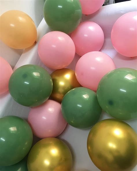 Buy Pink Sage Green Balloons Assorted Nude Pink Olive Green Gold Balloons Inch For Gender