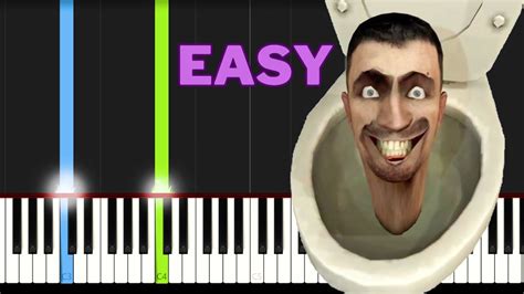 Skibidi Toilet Song Easy Piano Tutorial Youtube