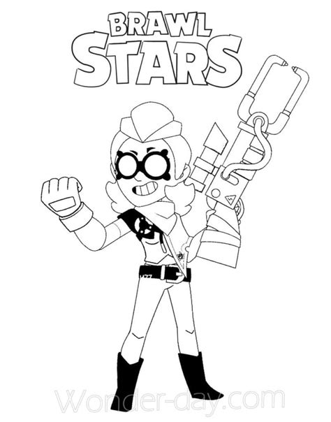 Squeak From Brawl Stars Coloring Page Brawl Squeak Cuns Mejikuhibiniu Coloring Page