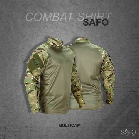 Camisa De Combate Safo Militaria Multicam Bazar Do Airsoft