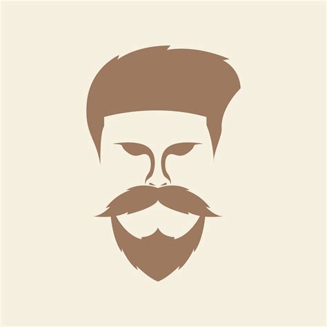 Hipster Man With Beard Head Logo Symbol Icon Vector Graphic Design