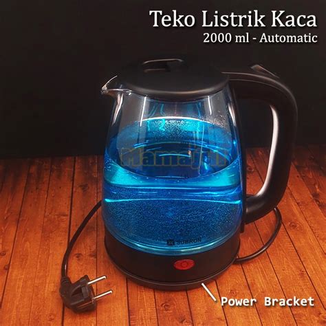 Jual Glass Electric Kettle Teko Listrik Kaca Termos Pemanas Air L