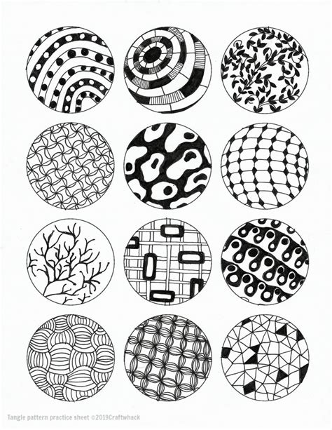 54 Zentangle Pattern Ideas For Beginners