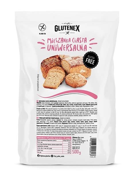 MIESZANKA CIASTA UNIWERSALNA BEZGLUTENOWA 500 g GLUTENEX Najniższa