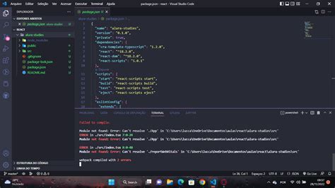 Webpack Compiled With 2 Errors React Escrevendo Typescript